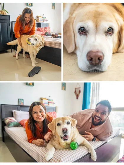 A collage from Mhysa's senior session, capturing her playful personality and the deep bond she shares with her family.