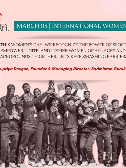 Our International Women's Day post, recognizing the power of sport to empower, unite, and inspire women of all ages.