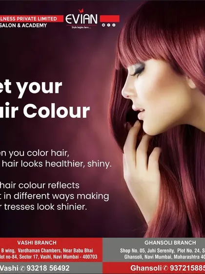 This graphic explains a key benefit of hair color. It reflects light differently, making your hair appear shinier and healthier.