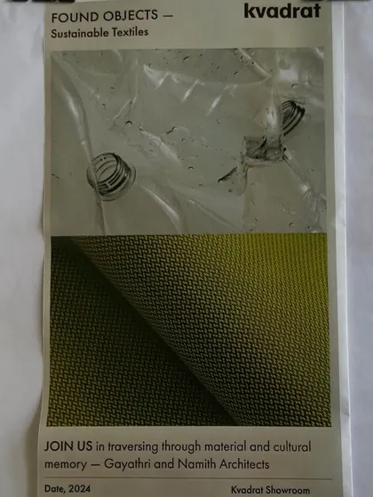 A poster on sustainable textiles from found objects.