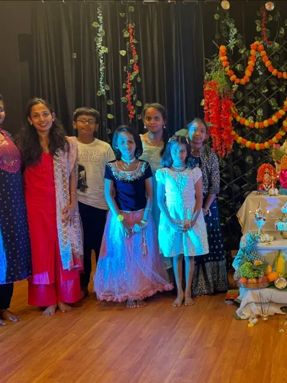 A group photo of our students and their families during the festival. Our studio is a welcoming space for everyone.