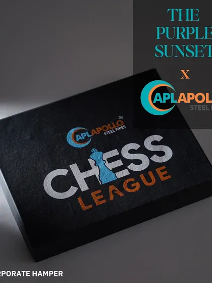 A sleek, branded box I created for the APL Apollo Chess League. This shows how I can design gifts for specific corporate events and internal competitions.