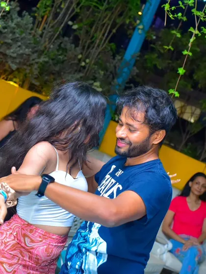 A close and happy dance. The connection is wonderful.