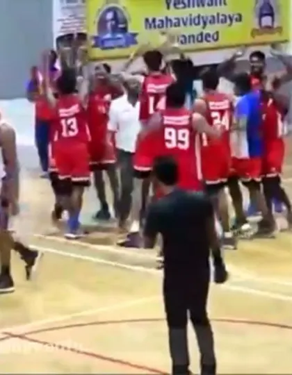 The team celebrating a win during the All India Inter-University tournament.