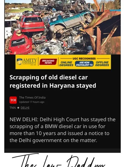 In this case, I successfully obtained a stay order from the Delhi High Court, preventing the government from scrapping a 12-year-old BMW that was seized. This interim relief was crucial to protecting my client's property.
