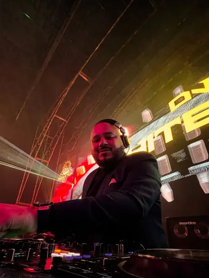 In my zone, with my name in lights. Ready to bring the fire to the dance floor.
