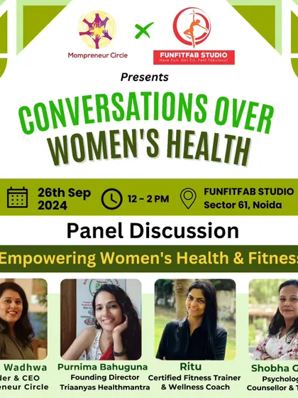 The studio was the venue for an important panel discussion on empowering women's health and fitness, showing its use for talks and seminars.