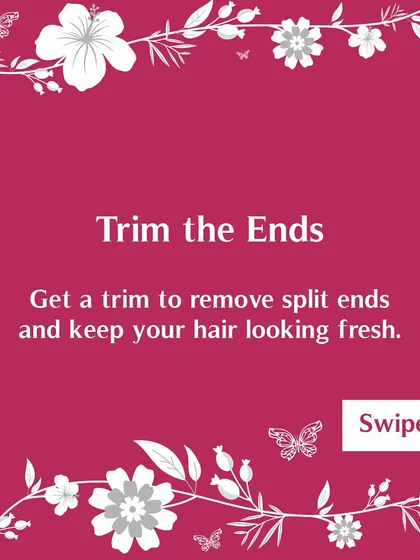Trim the ends to start the spring season fresh. A quick trim gets rid of any lingering winter split ends and keeps your hair looking healthy.