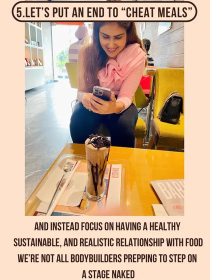 Let's end the concept of "cheat meals" and focus on a healthy, sustainable, and realistic relationship with food.