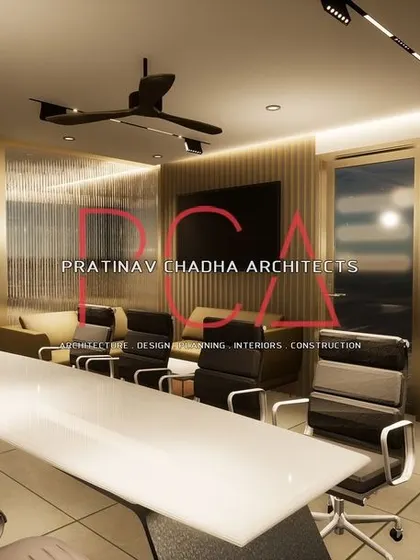 An alternate view of the conference room render, showcasing the layout and seating arrangement designed for collaborative meetings.