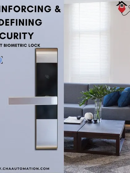 We install advanced smart biometric locks that redefine home security. This model uses facial recognition and fingerprint scanning for secure, keyless entry, blending seamlessly into a modern home's aesthetic.
