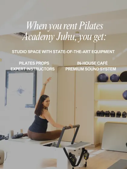 When you rent our studio, you get everything you need under one roof. This includes full access to the space, all our Pilates props and equipment, expert instructors on request, our premium sound system, and the convenience of our in-house café.