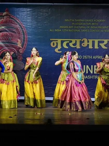 Extensive photo series from our production "Prema Vinod," presented at the Nrutyabharat national contest, highlighting the storytelling of Krishna and the Gopis.