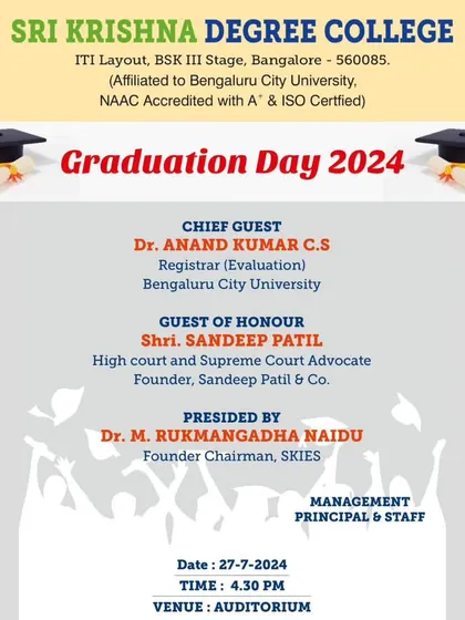 The official invitation for the Graduation Day, where I was named the Guest of Honour.