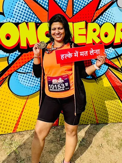 "Halke mein mat lena" (Don't take me lightly). A GRR runner's message to the competition at the Aravali Trail Run.