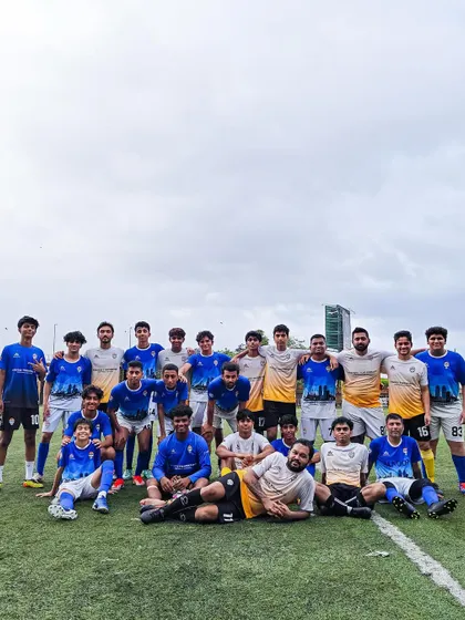 A group shot of our U-17 and Working Professionals batch during the exclusive senior team trials for the MFA Third Division. We provide a clear pathway for our academy players to progress to the senior level.