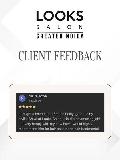 A happy client recommends stylist Shiva for his "amazing job" on her haircut and French balayage.