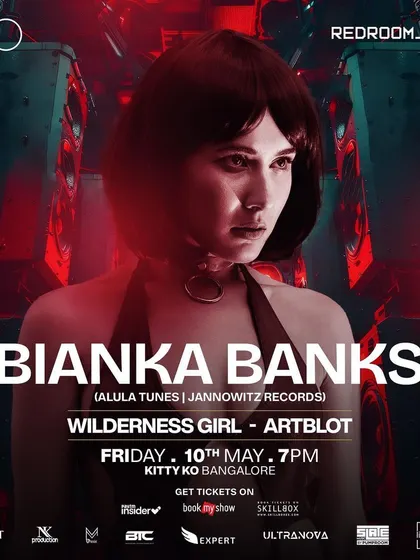 Supporting Bianka Banks at Kitty Ko. Her sound, released on labels like Jannowitz Records, brought a fresh energy to the Redroom series.