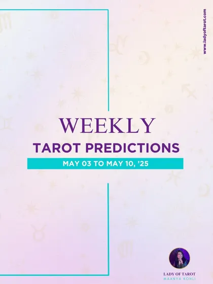 The cover image for my weekly tarot predictions from May 3rd to May 10th, 2025.