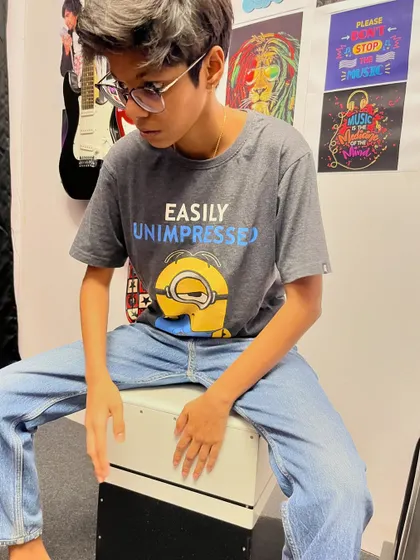 Learn to play the cajon with us. This versatile percussion instrument is like a drum kit in a box and is perfect for acoustic sessions and jams.