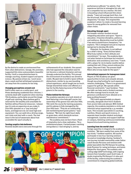 We were featured in Sports Champ Magazine, highlighting our mission to build champions for life through world-class coaching and sports science support.