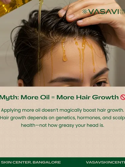 Many people believe that applying more oil will lead to more hair growth. However, hair growth is primarily determined by genetics, hormones, and overall scalp health, not by the amount of oil you apply. Moderation is key.