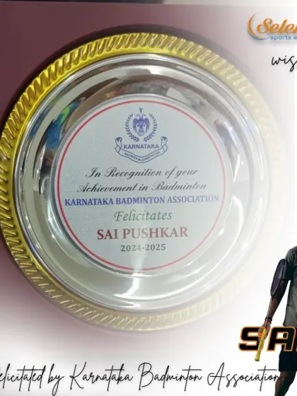 A proud moment as our players Sai Pushkar, Vriddhi Ponnamma, and Aditi Deepak Raj are felicitated by the Karnataka Badminton Association for their achievements.