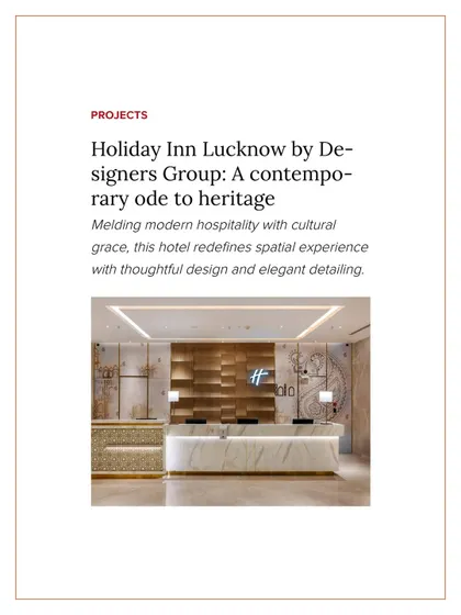 Additional media from the Holiday Inn, Lucknow project. These visuals provide further insight into the design of the lounges, dining areas, guest rooms, and other public spaces, highlighting our commitment to creating a cohesive and culturally resonant hospitality experience.