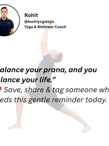 A simple but profound reminder: Balance your prana, and you balance your life. This is the foundation of yogic wellness.