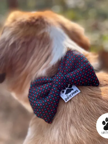 This Red & Green check tweed bow looks so dapper. It's a simple accessory that makes a big style statement.