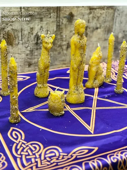 Set your intentions with purpose. This is another custom Intention Candle Kit, made with yellow wax and herbs for success and joy. I can create a kit aligned with your specific energy.
