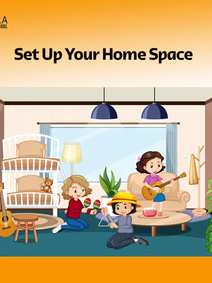 To make online lessons effective, it's important to set up a dedicated and quiet home space for practice and classes.