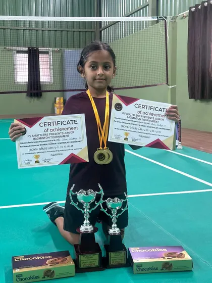 Congratulations to our young star Aadhya for winning the U-9 category and finishing as runner-up in the U-11 category. A future champion in the making.