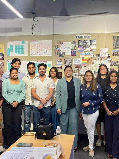 Shilpi Dhingra with the talented students and faculty after a successful jury session. It was inspiring to see their progress and provide insights from our professional experience.