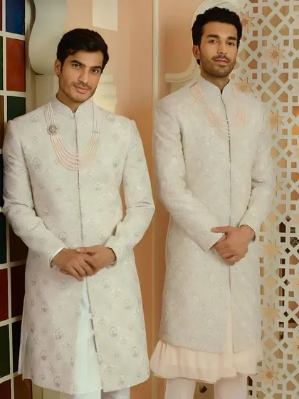 Another look from a commercial shoot for men's ethnic wear. My job is to ensure the models look their absolute best with natural makeup and hair that complements the brand's aesthetic.