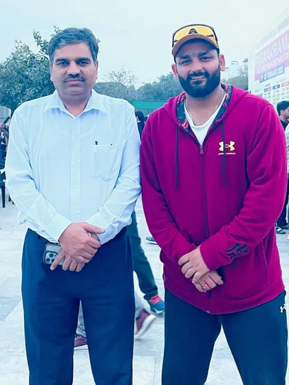 Meeting with the Registrar of IP University. I am grateful for his guidance and support for my work in the field of cricket and sports development.