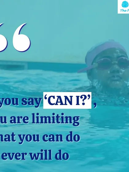 A motivational reminder for all our swimmers. Instead of asking 'Can I?', we encourage you to dive in and discover what you're capable of.