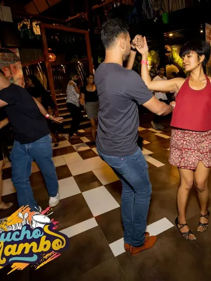 Finding the rhythm together. Our DJs play the best Salsa On2 tracks, making it easy to get lost in the music and connect with your partner.