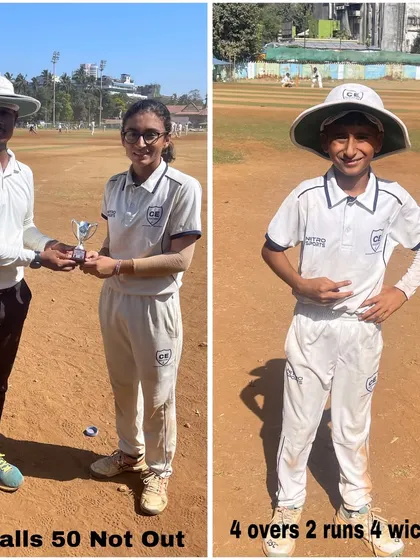 A perfect example of a fighting knock from our 17-year-old girl, Yashvi Gori. She scored a brilliant 50 not out to rescue the team, earning her the Player of the Match award.