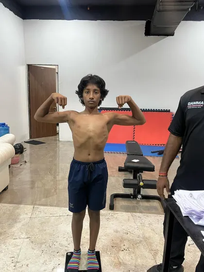This is Hridya, who made his weight for his first MMA fight. Though his opponent pulled out, his courage and discipline in preparing for the fight is a victory in itself.