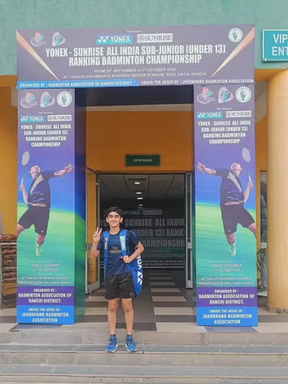 Niviransh at the U13 national ranking tournament in Ranchi, where he successfully cleared the qualifying rounds to make it to the main draw.