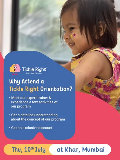 Why attend a Tickle Right orientation? Meet our expert trainer, experience our activities, get a detailed understanding of our program, and receive an exclusive discount. Join us in Khar, Mumbai!