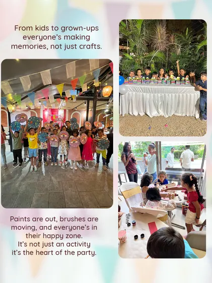 At an Art Attic party, it's not just an activity; it's the heart of the celebration. From kids to grown-ups, everyone gets into their happy zone, making memories, not just crafts.