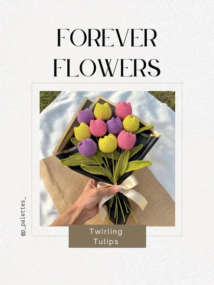Forever flowers, crafted with passion. Our 'Twirling Tulips' bouquet is a timeless gift that offers a lasting gesture of love and appreciation.