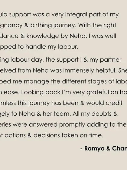 Ramya and Chandu's story is a testament to the power of a great team. Solid preparation, a supportive partner, and a positive mindset helped them navigate a long labor and achieve the birth they hoped for.