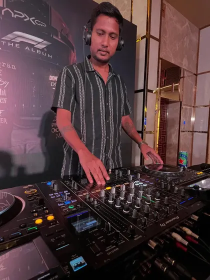 I have over a decade of experience playing at high profile corporate events, like this promotion party for an F1 movie. I ensure the music aligns perfectly with the brand and the event's atmosphere.