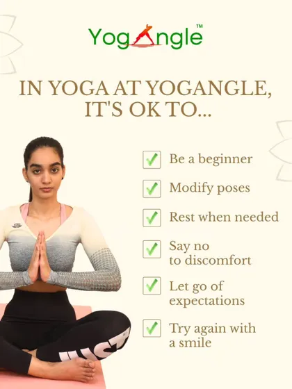 At our studio, it's okay to be a beginner, to modify poses, and to rest when needed. We believe growth in yoga isn't about perfection, it's about letting go of expectations and practicing with kindness towards yourself.