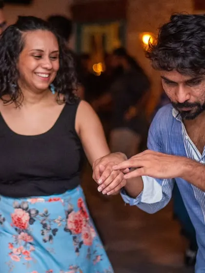 A focused and connected pair, moving together beautifully.