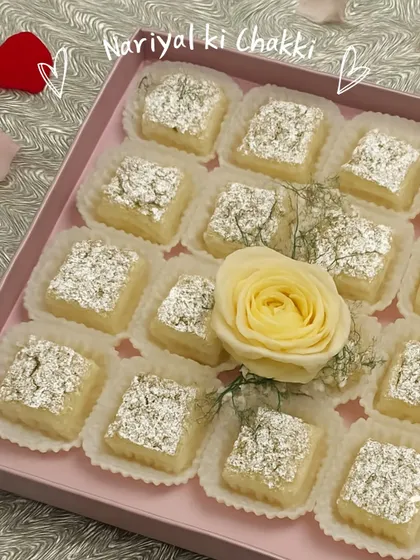 Another look at our perfectly giftable Nariyal ki Chakki. This sweet travels across time and tradition, bringing a taste of authentic homemade mithai to your celebrations.