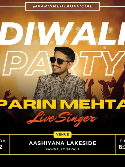 An event poster for a Diwali party I performed at in Pawna, Lonavala. I am available for events in and around Mumbai, including popular getaway locations.